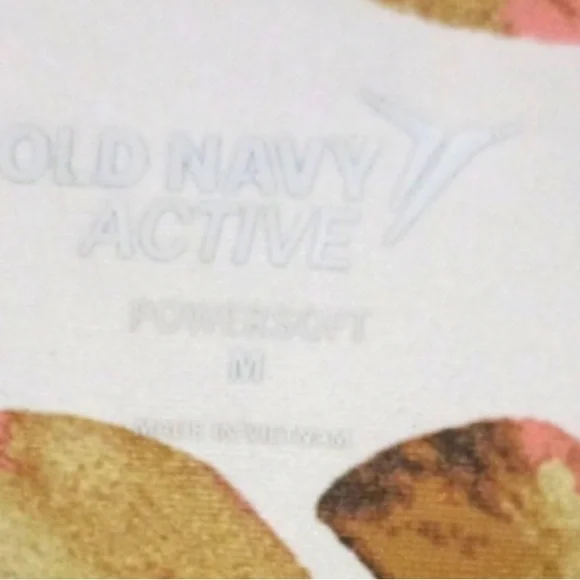 🌸🌴👟EUC Old Navy Active Tropical Floral Cropped Yoga Pants MED - Picture 2 of 6